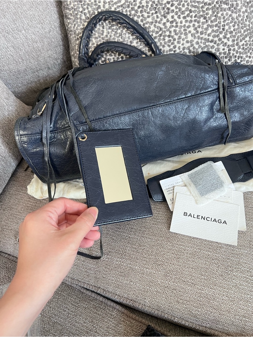 Balenciaga Authentic Vintage Le City Dark Blue Leather Bag - Picture 6 of 16